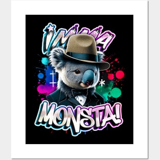 Imma Monsta! KOALA | Blacktee | by Asarteon Posters and Art